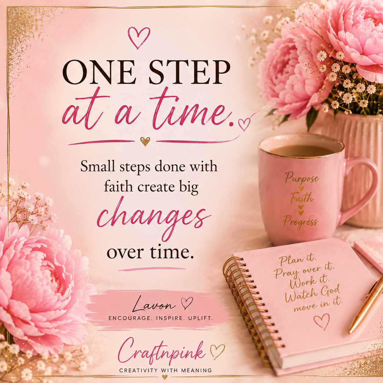 One Step at a Time encouragement card